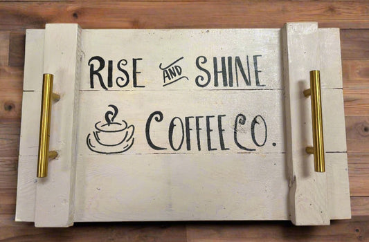 Rise and Shine Coffee Serving Tray