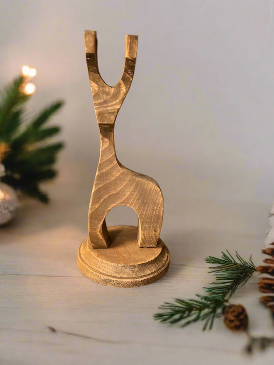 Modern Wooden Reindeer